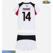 AC Milan Luka Modric #14 Auswärts Trikotsatz Kinder 2025-26 Kurzarm (+ Kurze Hosen)